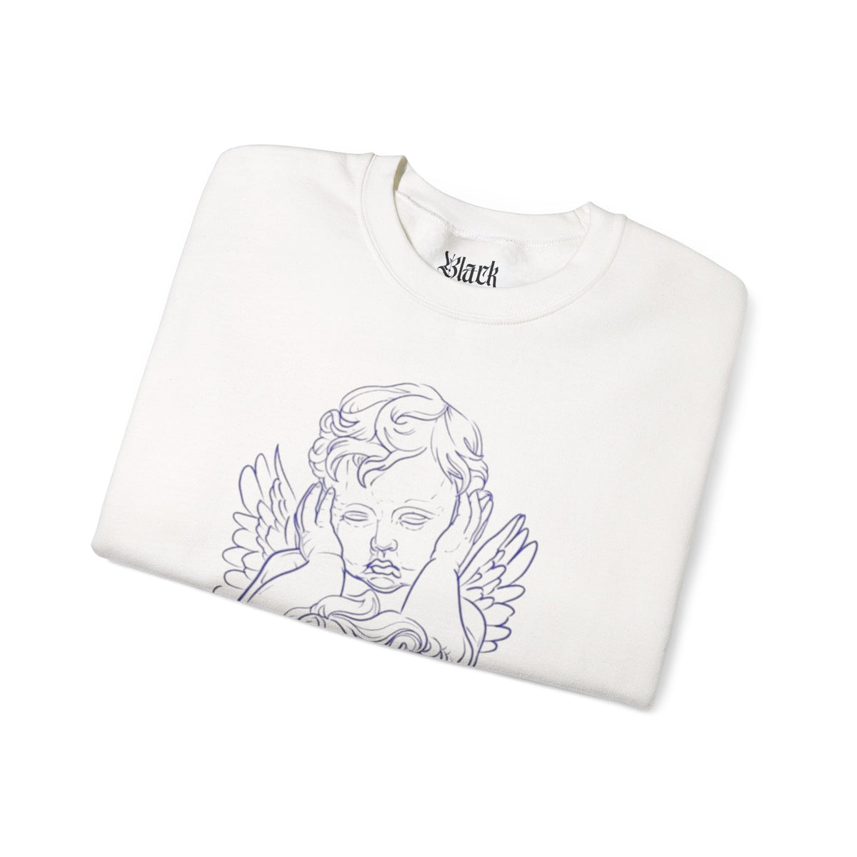 Angel Embrace Crewneck Sweatshirt, Cozy Casual Wear, Gender-Neutral Fashion, Gift for Art Lovers, Unique Sweatshirt Design