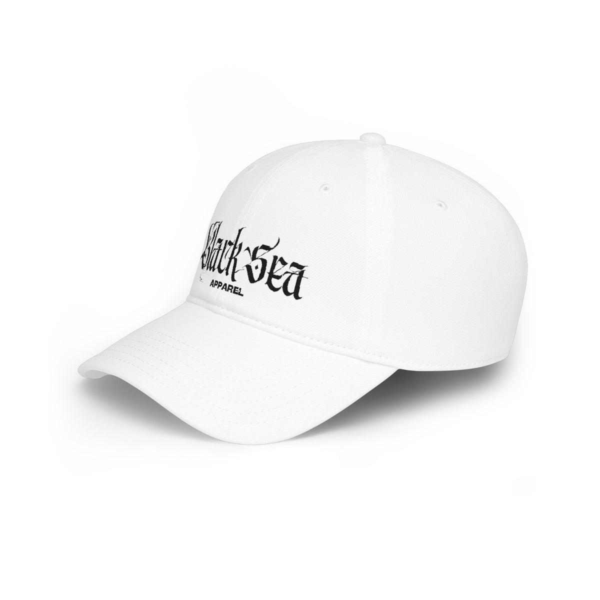 Low Profile Cap — "Black Sea Apparel" Gothic Logo Baseball Hat