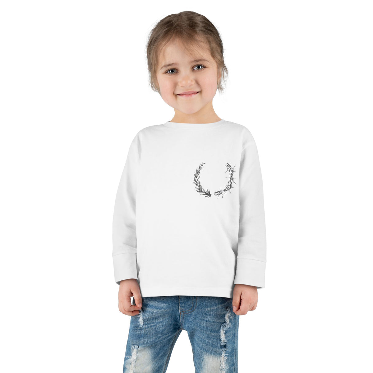 Whimsical Toddler Long Sleeve Tee, Kid's Casual Wear, Perfect for Playdates, Floral Design, Baby Shower Gift, Everyday Comfort