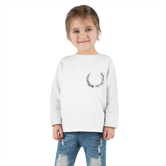 Whimsical Toddler Long Sleeve Tee, Kid's Casual Wear, Perfect for Playdates, Floral Design, Baby Shower Gift, Everyday Comfort