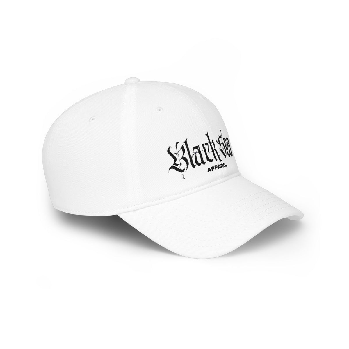 Low Profile Cap — "Black Sea Apparel" Gothic Logo Baseball Hat