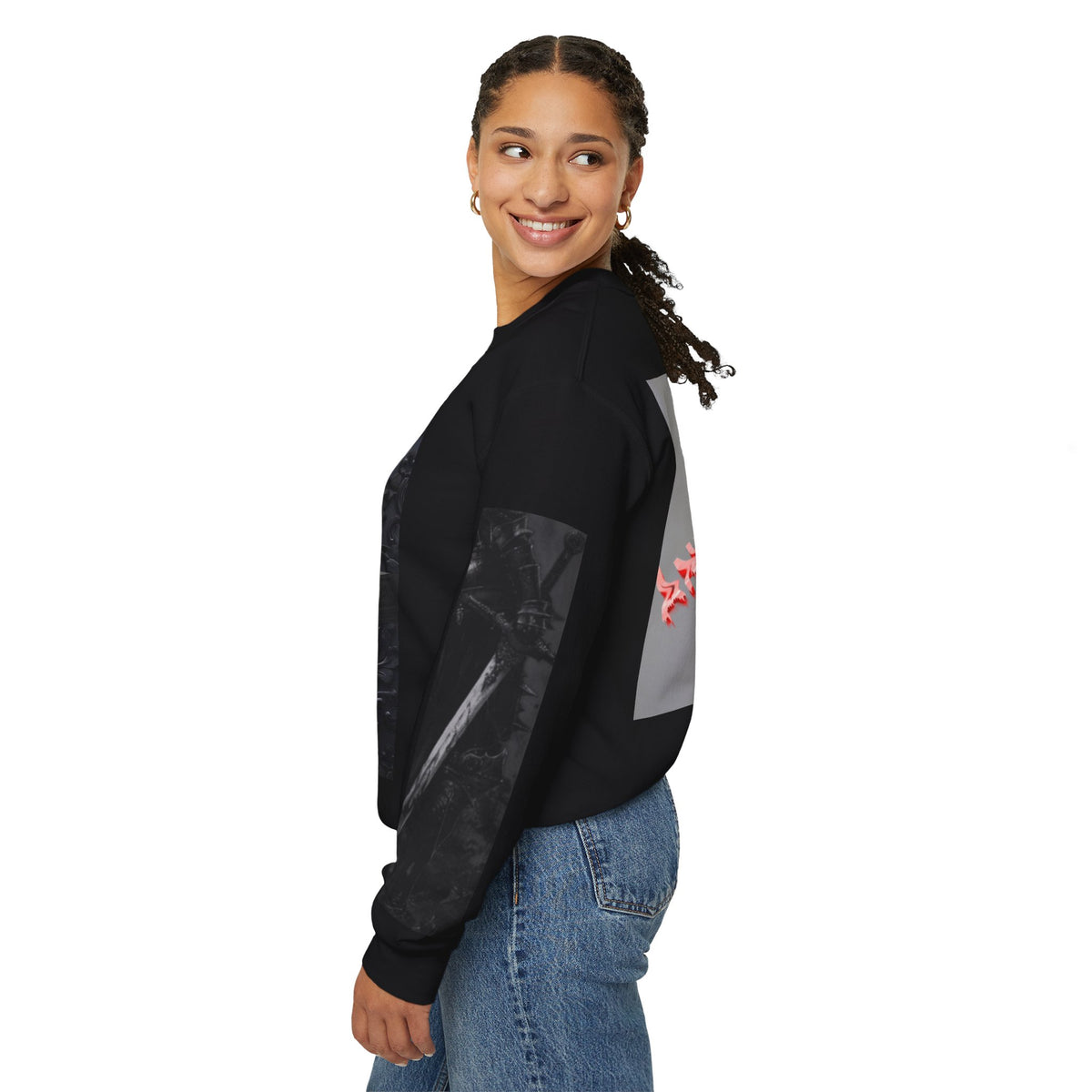 Elegant Black Design Unisex Crewneck Sweatshirt