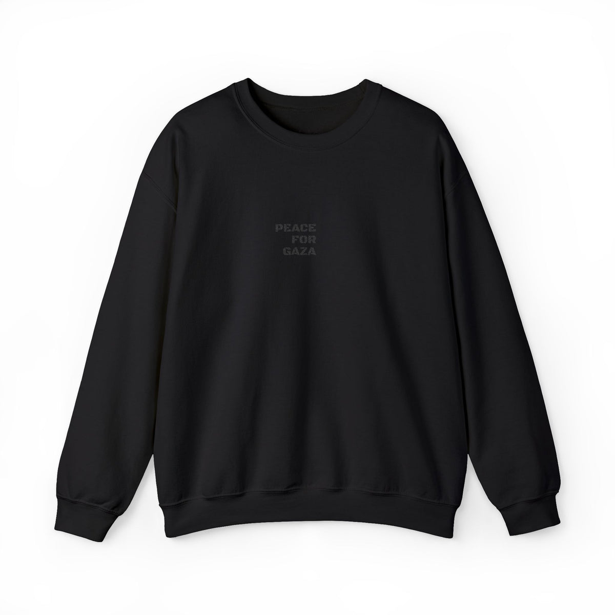 Peace for Gaza Crewneck Sweatshirt — Minimal Solid White Protest Sweater