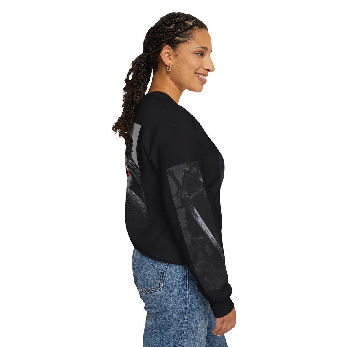 Elegant Black Design Unisex Crewneck Sweatshirt