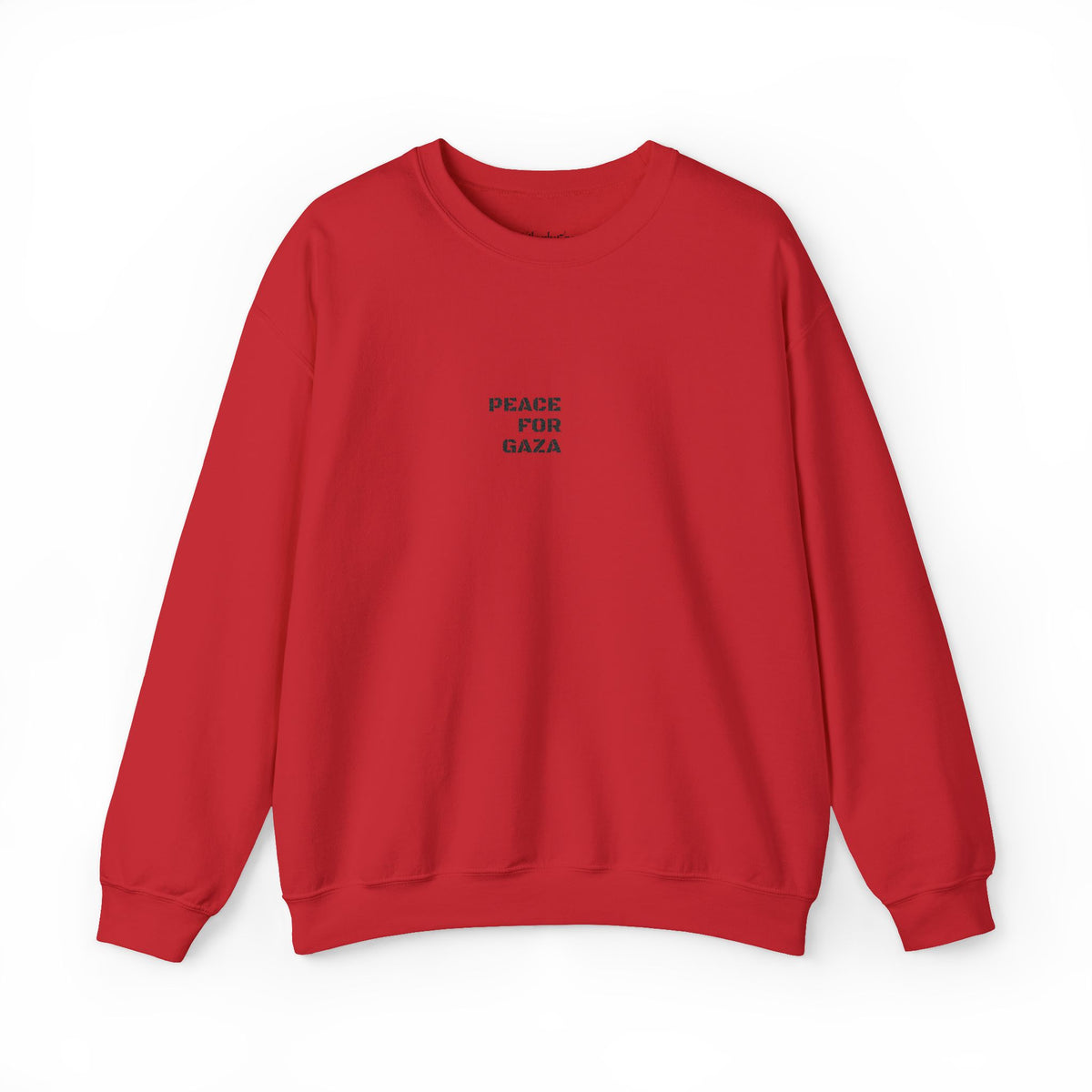Peace for Gaza Crewneck Sweatshirt — Minimal Solid White Protest Sweater
