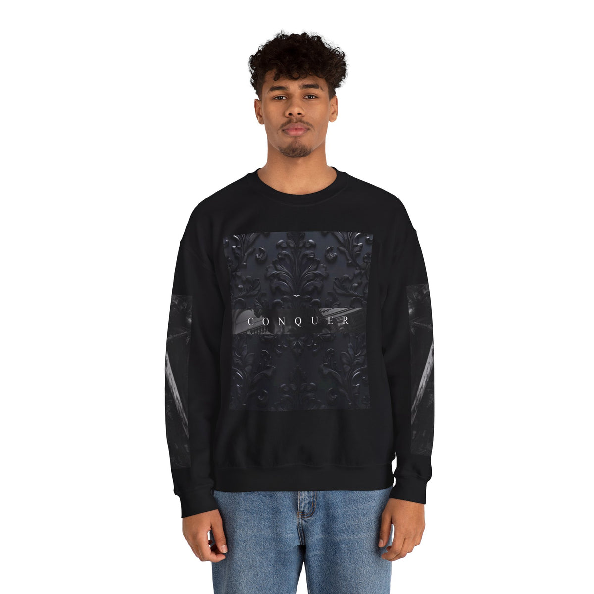 Elegant Black Design Unisex Crewneck Sweatshirt